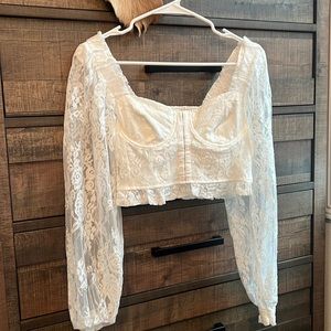White lace top